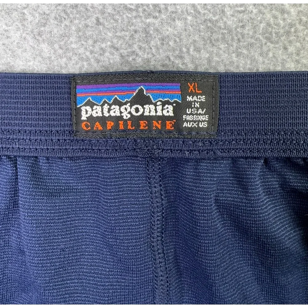 VTG Patagonia Capilene Base Layer Pants Mens XL‎ Navy Thermal Underwear USA Made